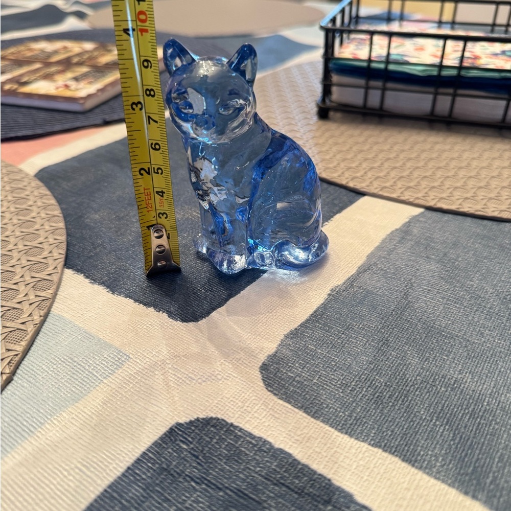 Blue Glass Cat Figurine - Picture 6 of 9